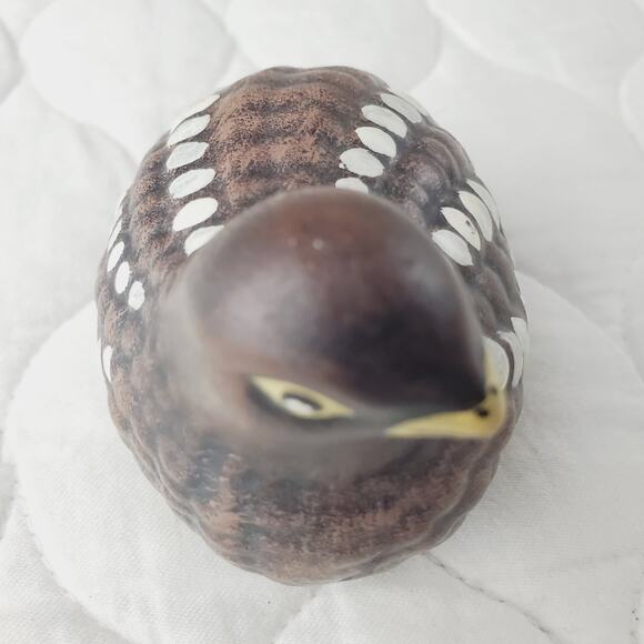 Vintage Handmade & Painted Small Ceramic Pheasant Figurine Bird Brown Decor - Picture 4 of 7